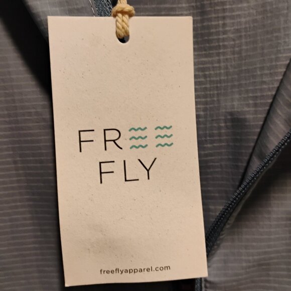 Free Fly Mens Headwind Jacket M Full Zip Hooded Windbreaker Ultralight Blue Fog - Picture 6 of 10